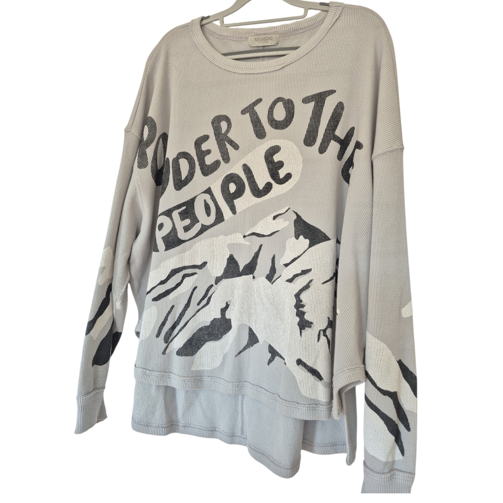 Rag & Bone Powder To The People Thermal Tee Sz S - Picture 6 of 9
